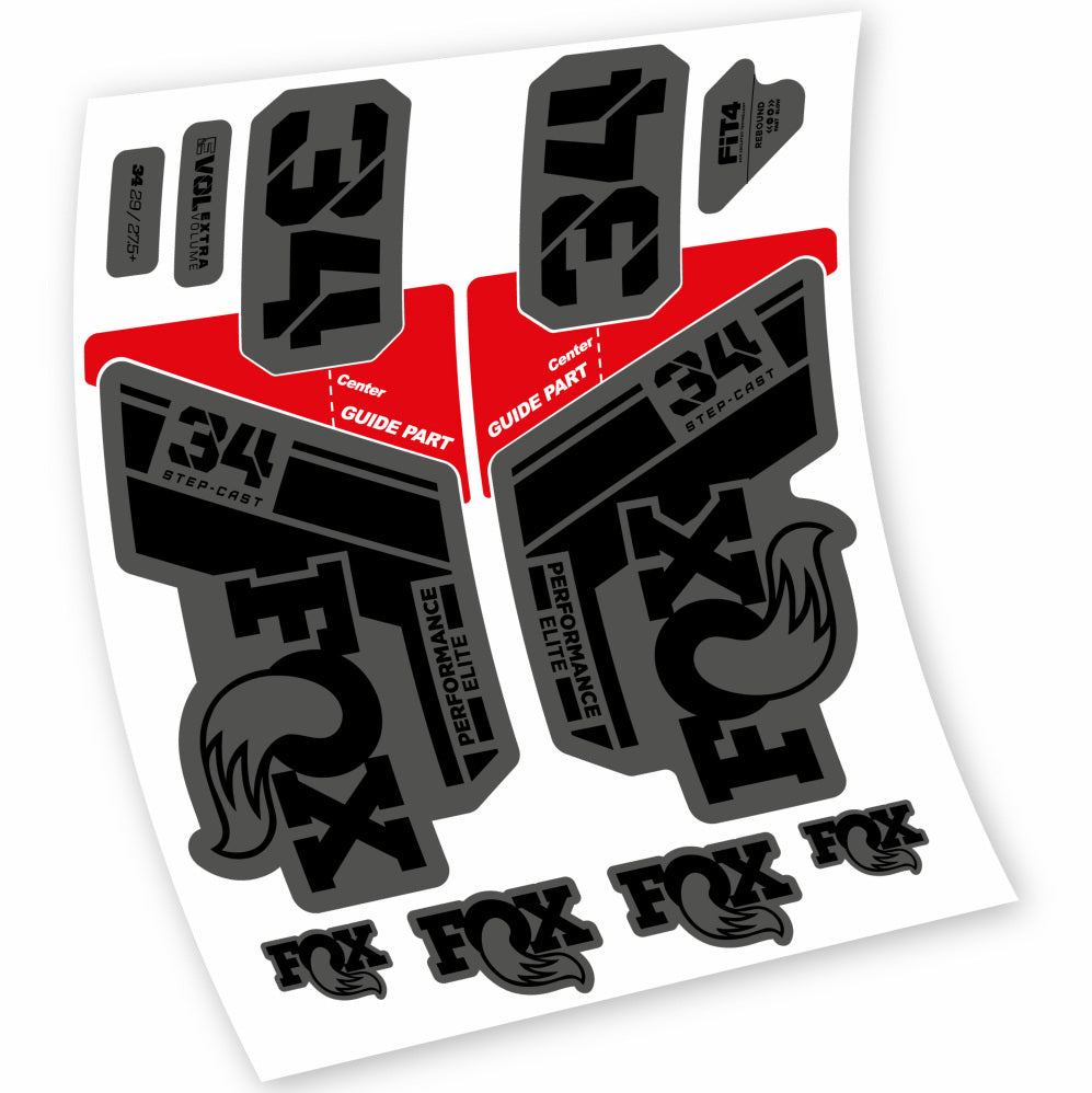 Autocollant Fox 34 Step Cast Elite 2021, Fourche 29, Vélo vinyle sticker