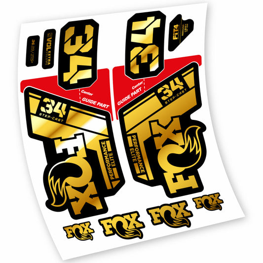 Autocollant Fox 34 Step Cast Elite 2021, Fourche 29, Vélo vinyle sticker