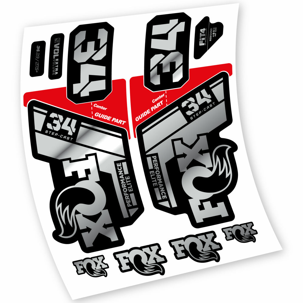 Autocollant Fox 34 Step Cast Elite 2021, Fourche 29, Vélo vinyle sticker