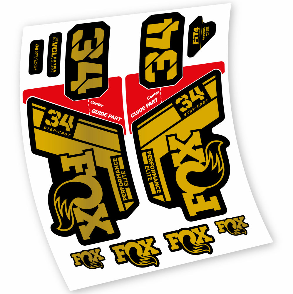 Autocollant Fox 34 Step Cast Elite 2021, Fourche 29, Vélo vinyle sticker