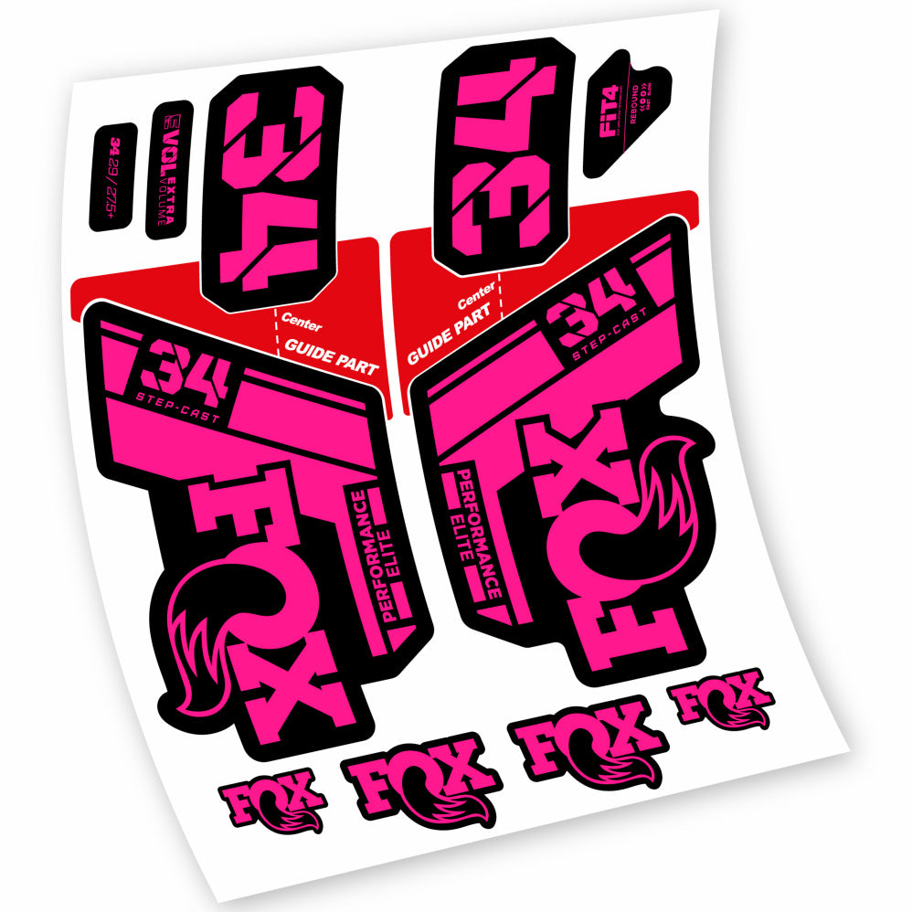 Autocollant Fox 34 Step Cast Elite 2021, Fourche 29, Vélo vinyle sticker