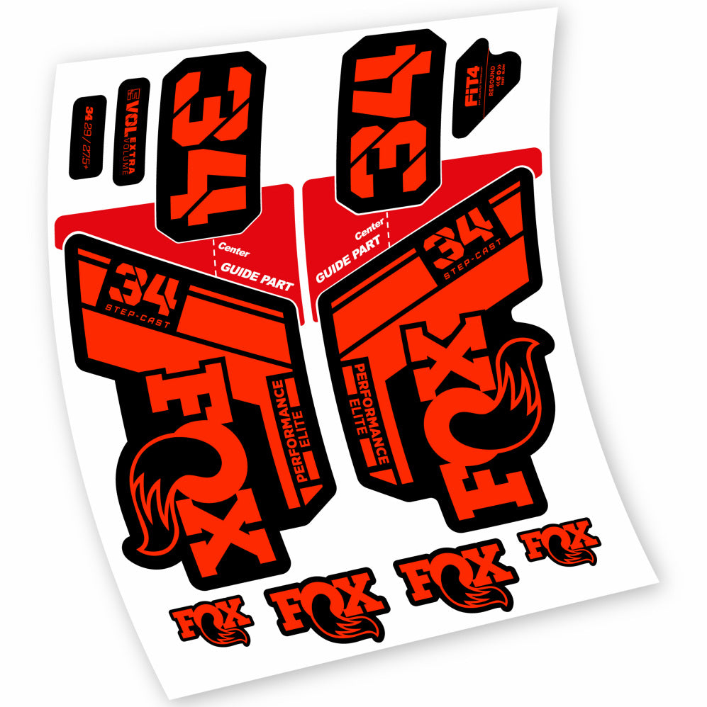 Autocollant Fox 34 Step Cast Elite 2021, Fourche 29, Vélo vinyle sticker