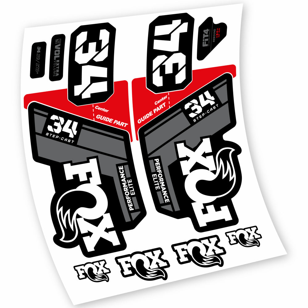 Autocollant Fox 34 Step Cast Elite 2021, Fourche 29, Vélo vinyle sticker