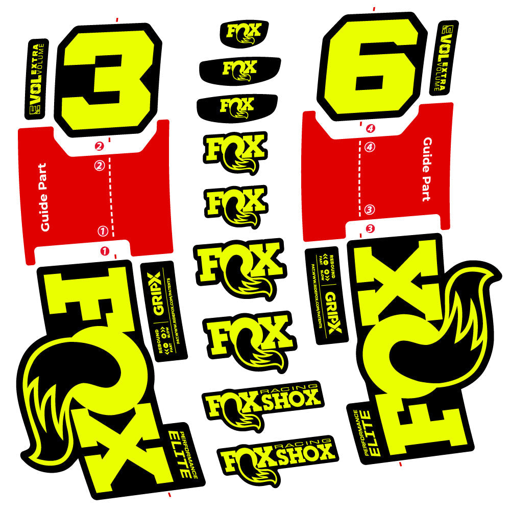 Autocollant Fox 36 Performance Elite, Fourche 29, Vélo vinyle sticker