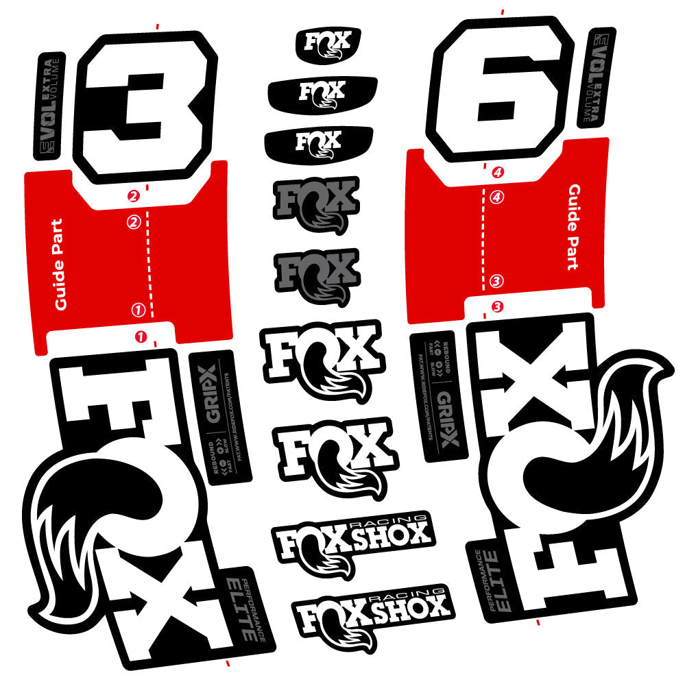 Autocollant Fox 36 Performance Elite, Fourche 29, Vélo vinyle sticker