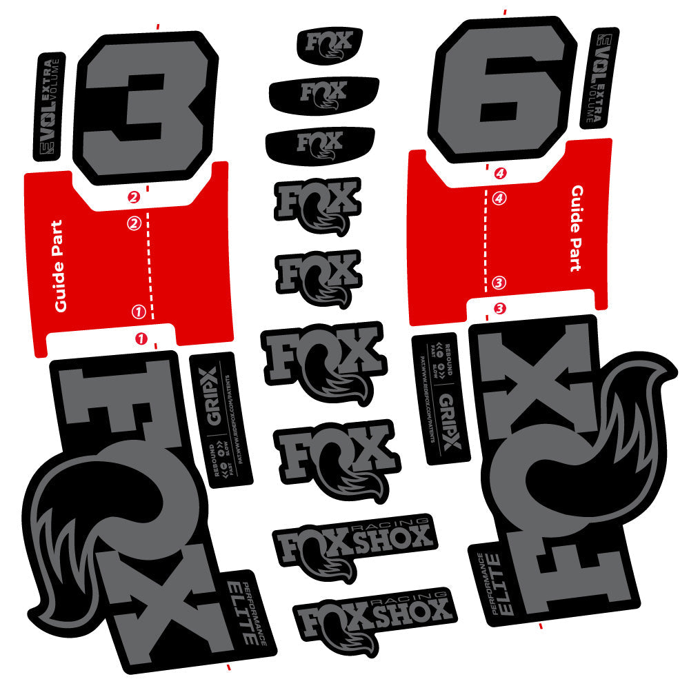 Autocollant Fox 36 Performance Elite, Fourche 29, Vélo vinyle sticker
