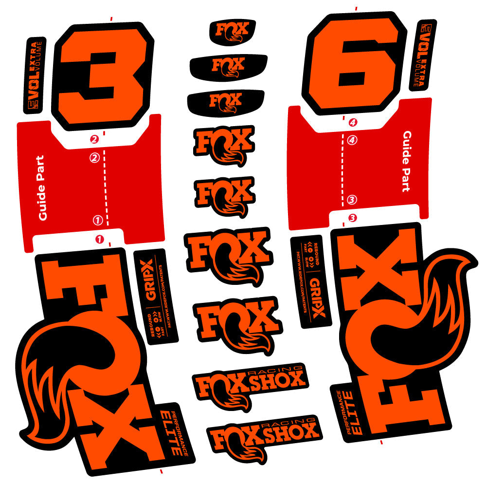 Autocollant Fox 36 Performance Elite, Fourche 29, Vélo vinyle sticker