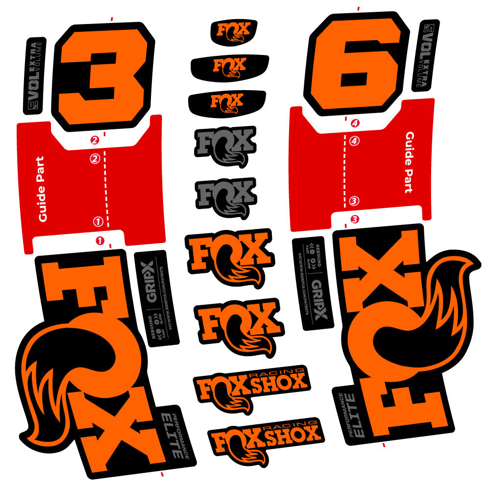 Autocollant Fox 36 Performance Elite, Fourche 29, Vélo vinyle sticker