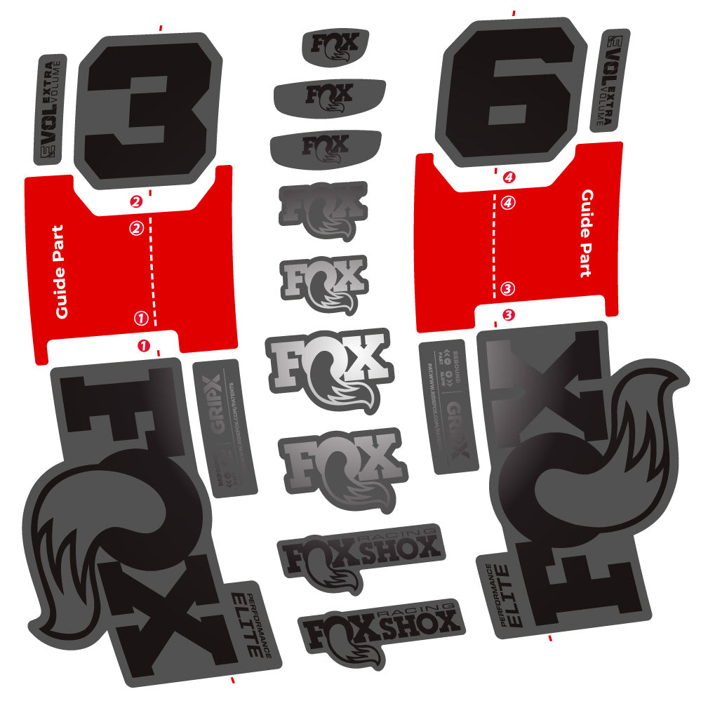 Autocollant Fox 36 Performance Elite, Fourche 29, Vélo vinyle sticker