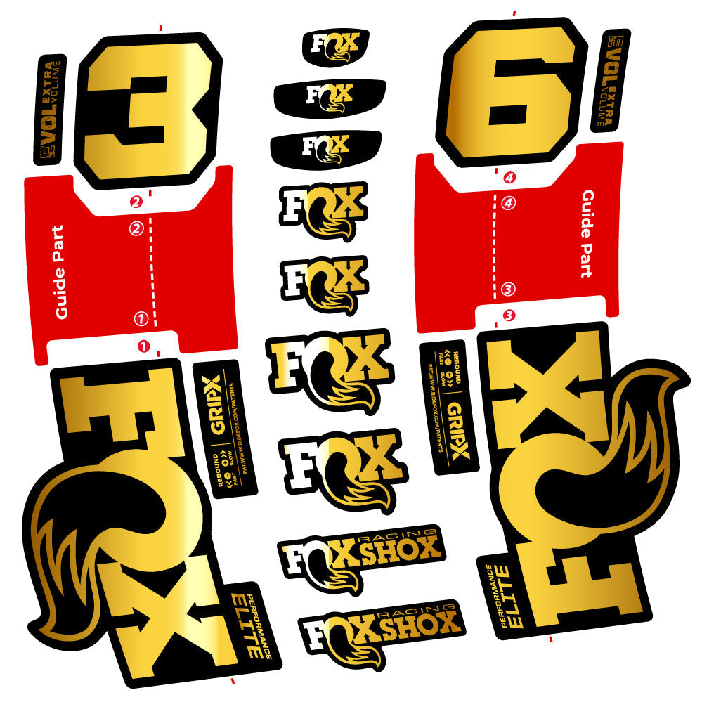 Autocollant Fox 36 Performance Elite, Fourche 29, Vélo vinyle sticker