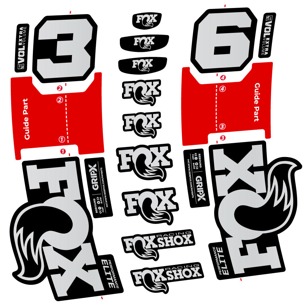 Autocollant Fox 36 Performance Elite, Fourche 29, Vélo vinyle sticker