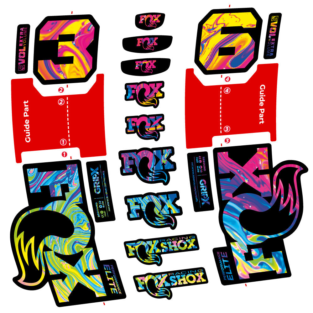 Autocollant Fox 36 Performance Elite, Fourche 29, Vélo vinyle sticker
