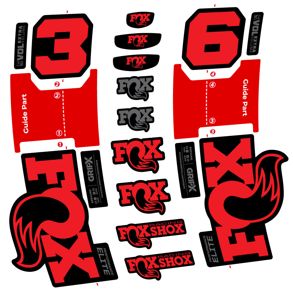 Autocollant Fox 36 Performance Elite, Fourche 29, Vélo vinyle sticker