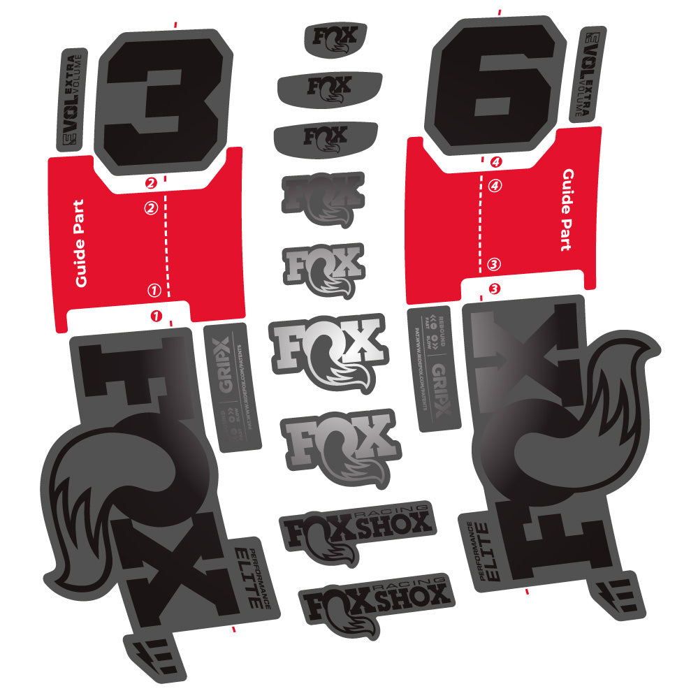 Autocollant FOX 36 Performance Elite E-Optimized, Fourche 29, Autocollant Vélo vinyle