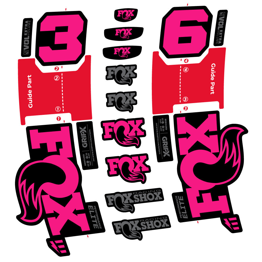 Autocollant FOX 36 Performance Elite E-Optimized, Fourche 29, Autocollant Vélo vinyle