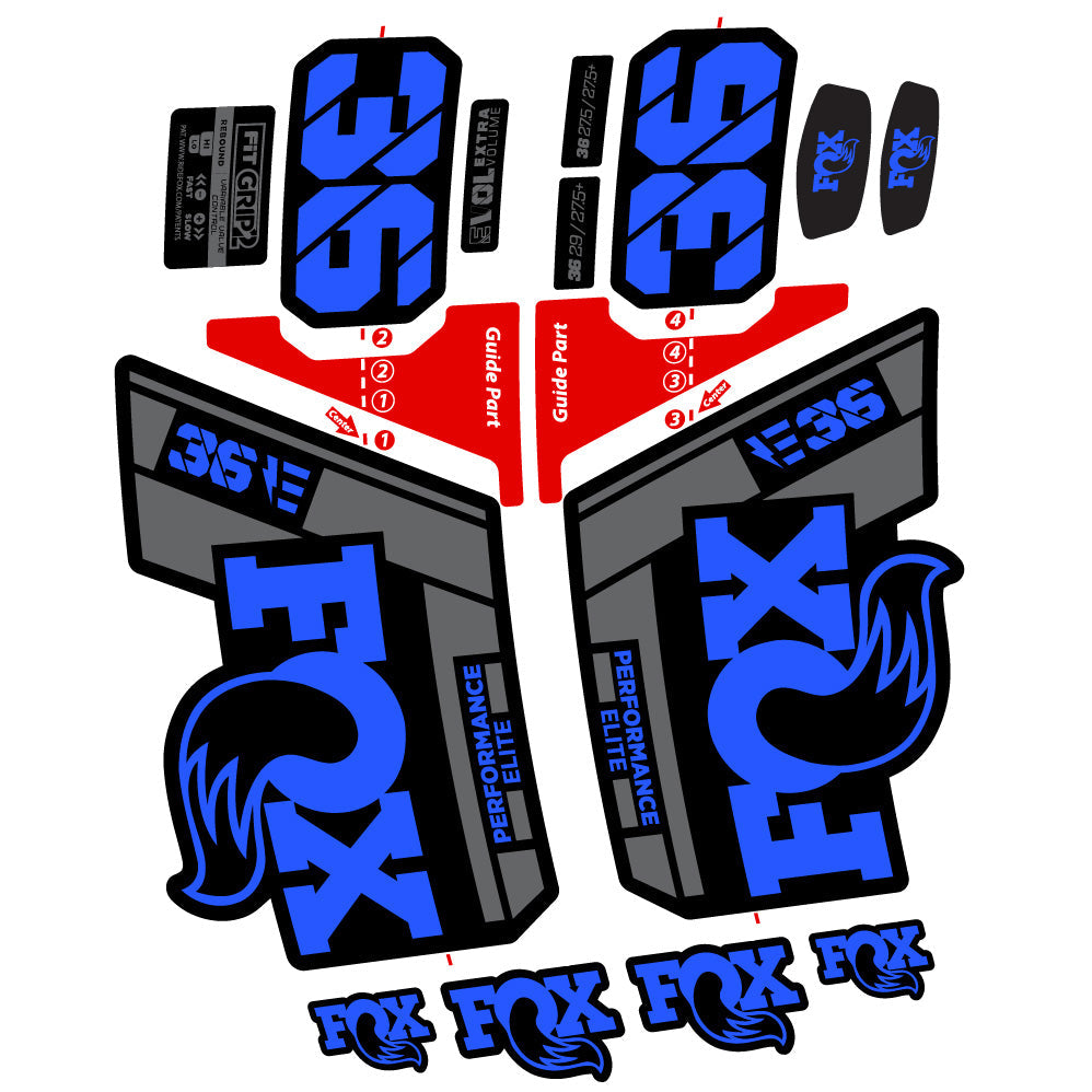 Autocollant FOX 36 Elite E-Vélo, Fourche 29, Vélo vinyle sticker