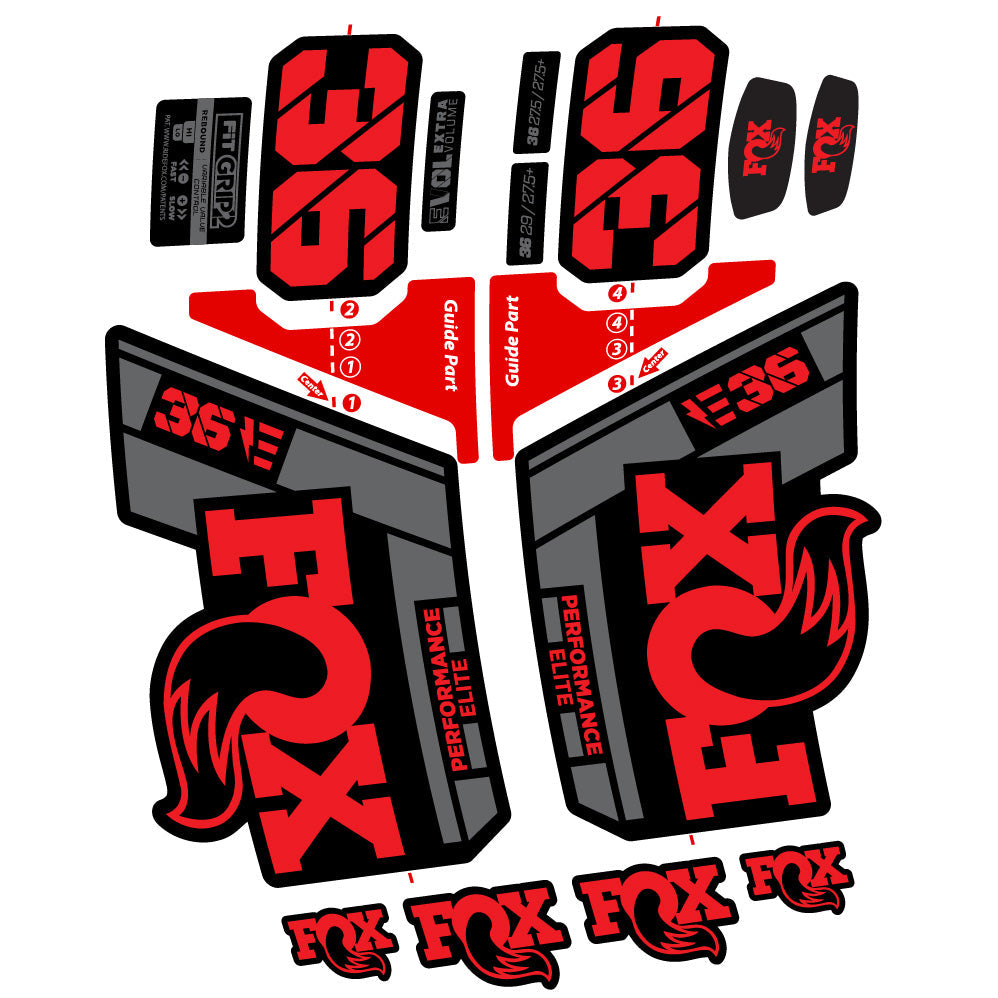 Autocollant FOX 36 Elite E-Vélo, Fourche 29, Vélo vinyle sticker