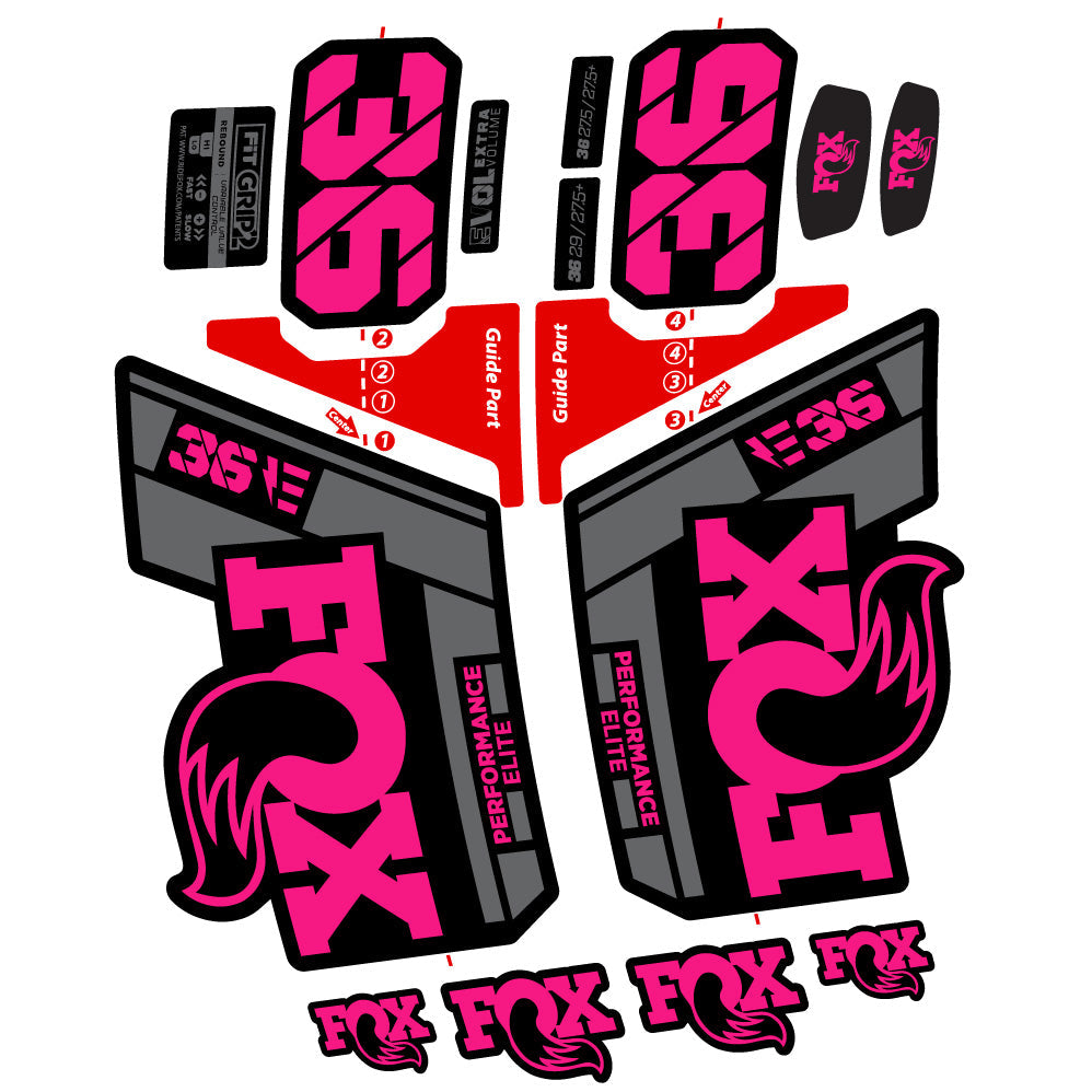 Autocollant FOX 36 Elite E-Vélo, Fourche 29, Vélo vinyle sticker