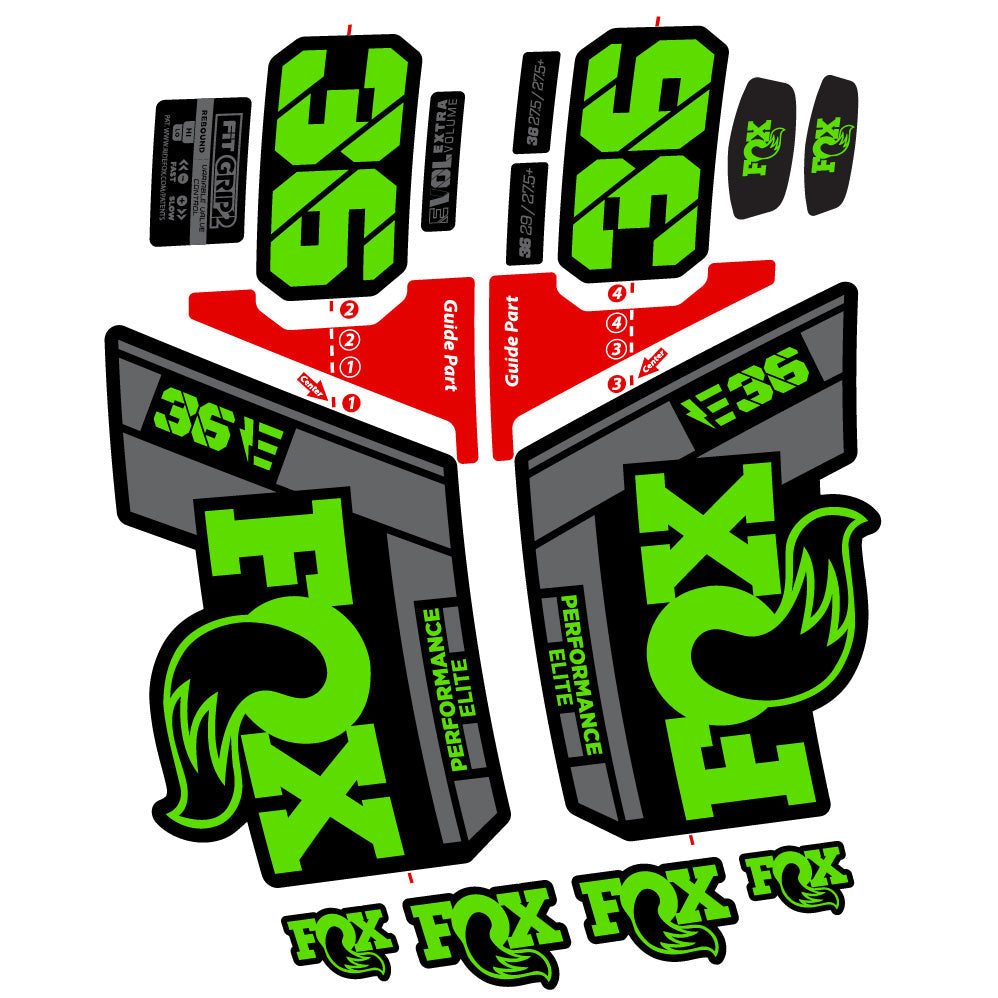 Autocollant FOX 36 Elite E-Vélo, Fourche 29, Vélo vinyle sticker