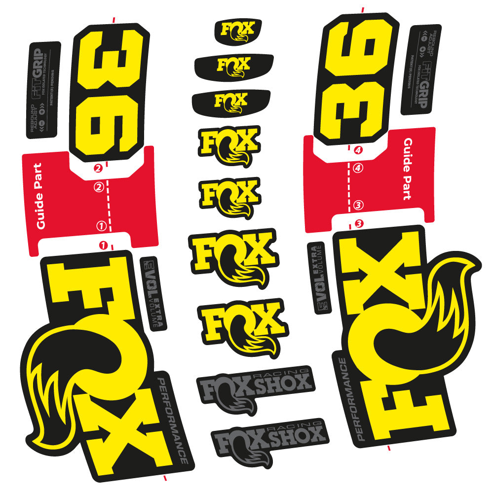 Autocollant FOX 36 Performance, Fourche 29, Autocollant Vélo vinyle