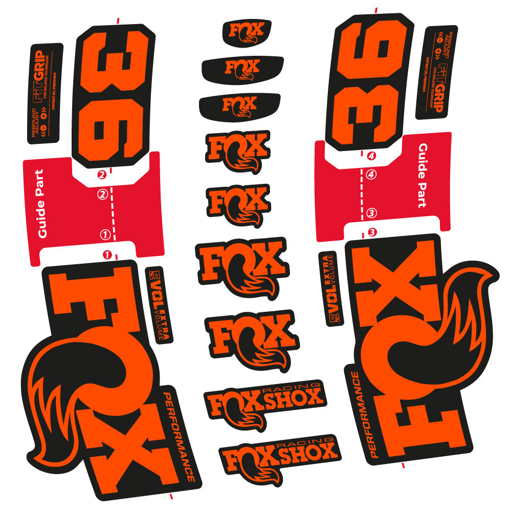 Autocollant FOX 36 Performance, Fourche 29, Autocollant Vélo vinyle