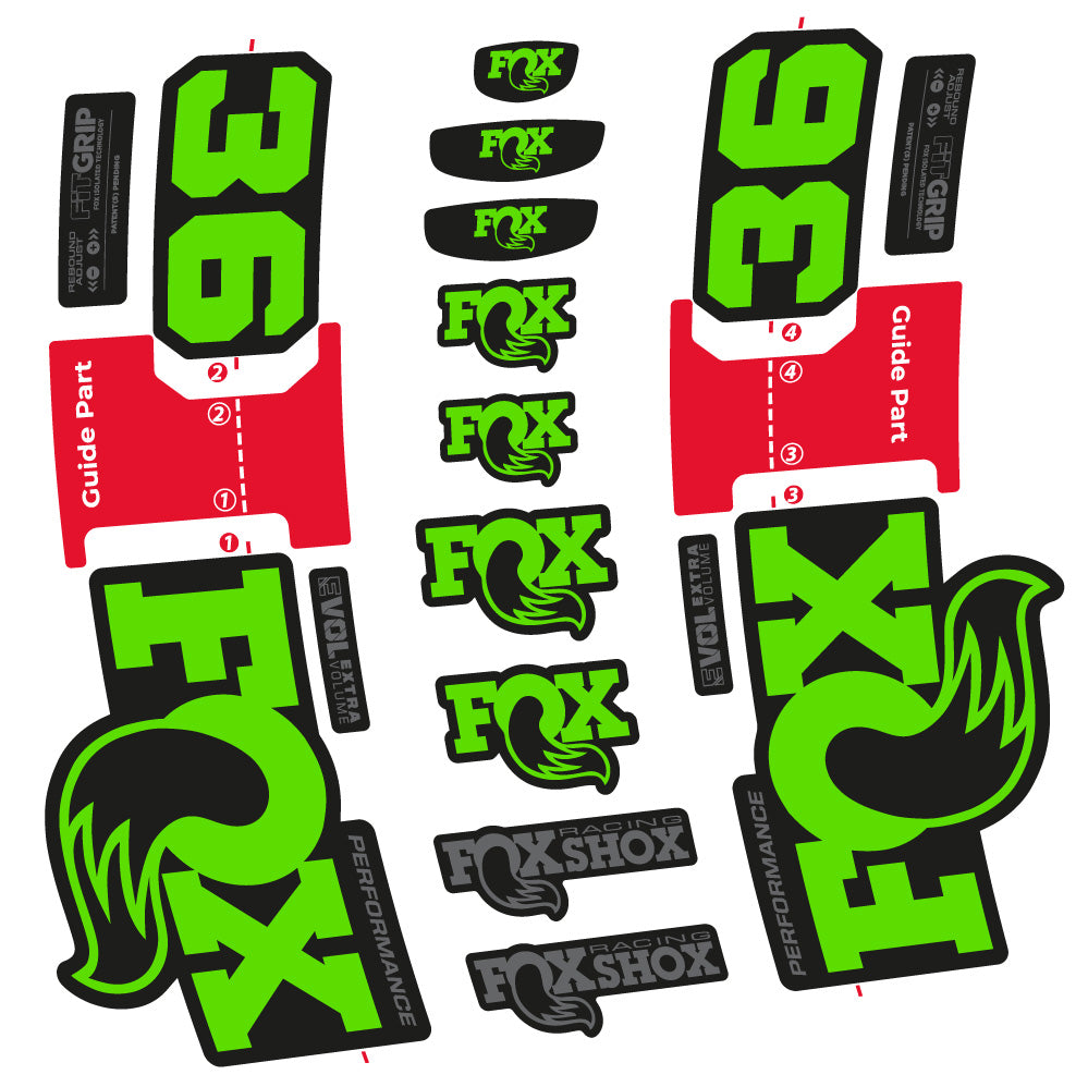 Autocollant FOX 36 Performance, Fourche 29, Autocollant Vélo vinyle