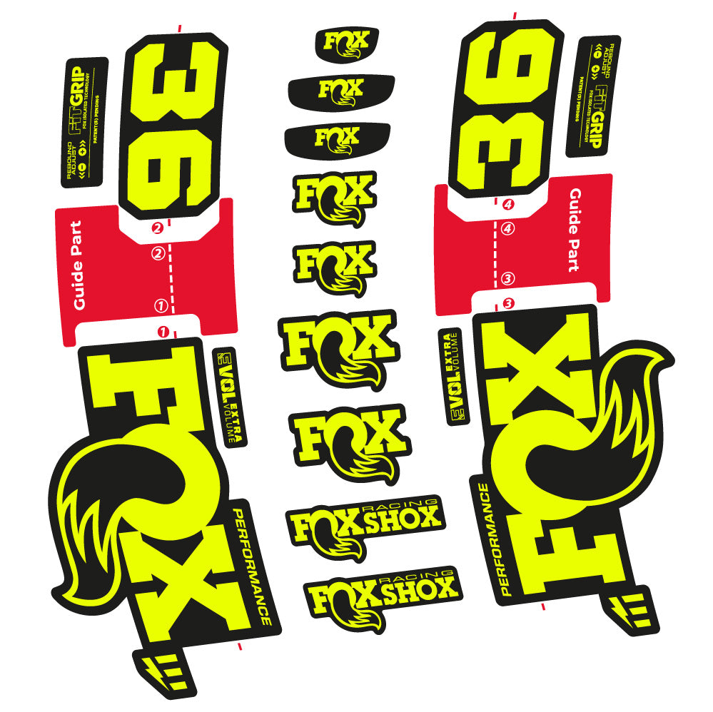 Autocollant Fox 36 Performance E-Optimized, Fourche 29, Autocollant Vélo vinyle