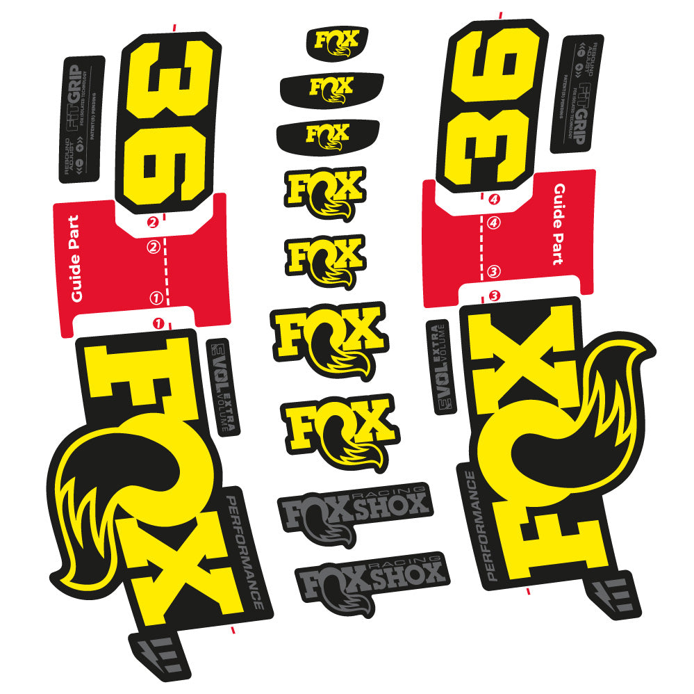 Autocollant Fox 36 Performance E-Optimized, Fourche 29, Autocollant Vélo vinyle