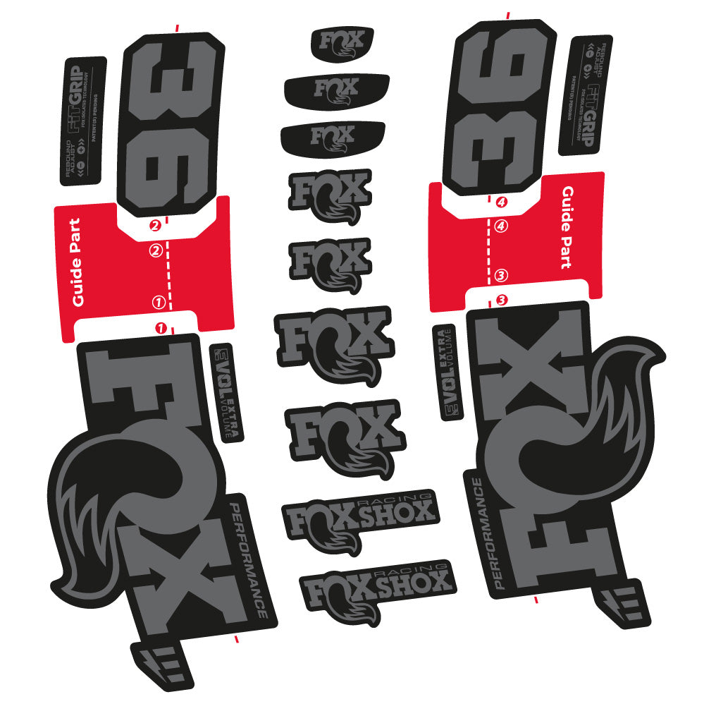 Autocollant Fox 36 Performance E-Optimized, Fourche 29, Autocollant Vélo vinyle