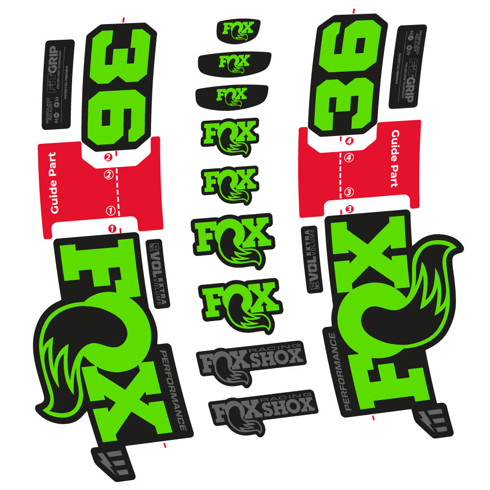 Autocollant Fox 36 Performance E-Optimized, Fourche 29, Autocollant Vélo vinyle