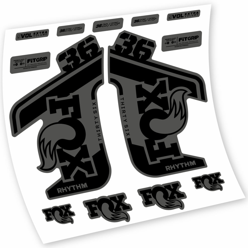 Autocollant Fox 36 Rhythm 2021-2022, Fourche 29, Autocollant Vélo vinyle