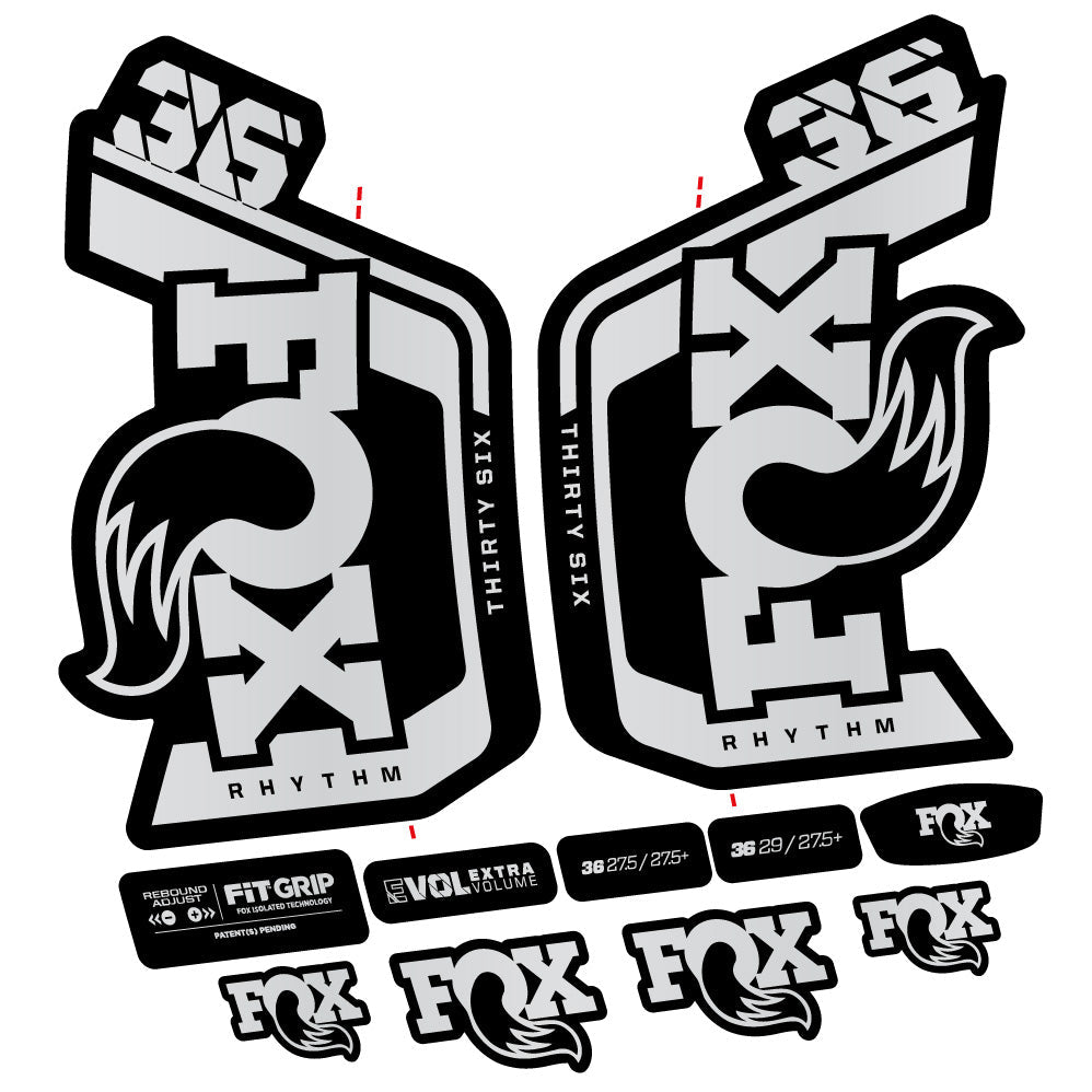 Kit fourche autocollante Fox 36 Rhythm 29 pouces – Compatible avec les modèles 2023-2024 | Autocollants VTT en vinyle