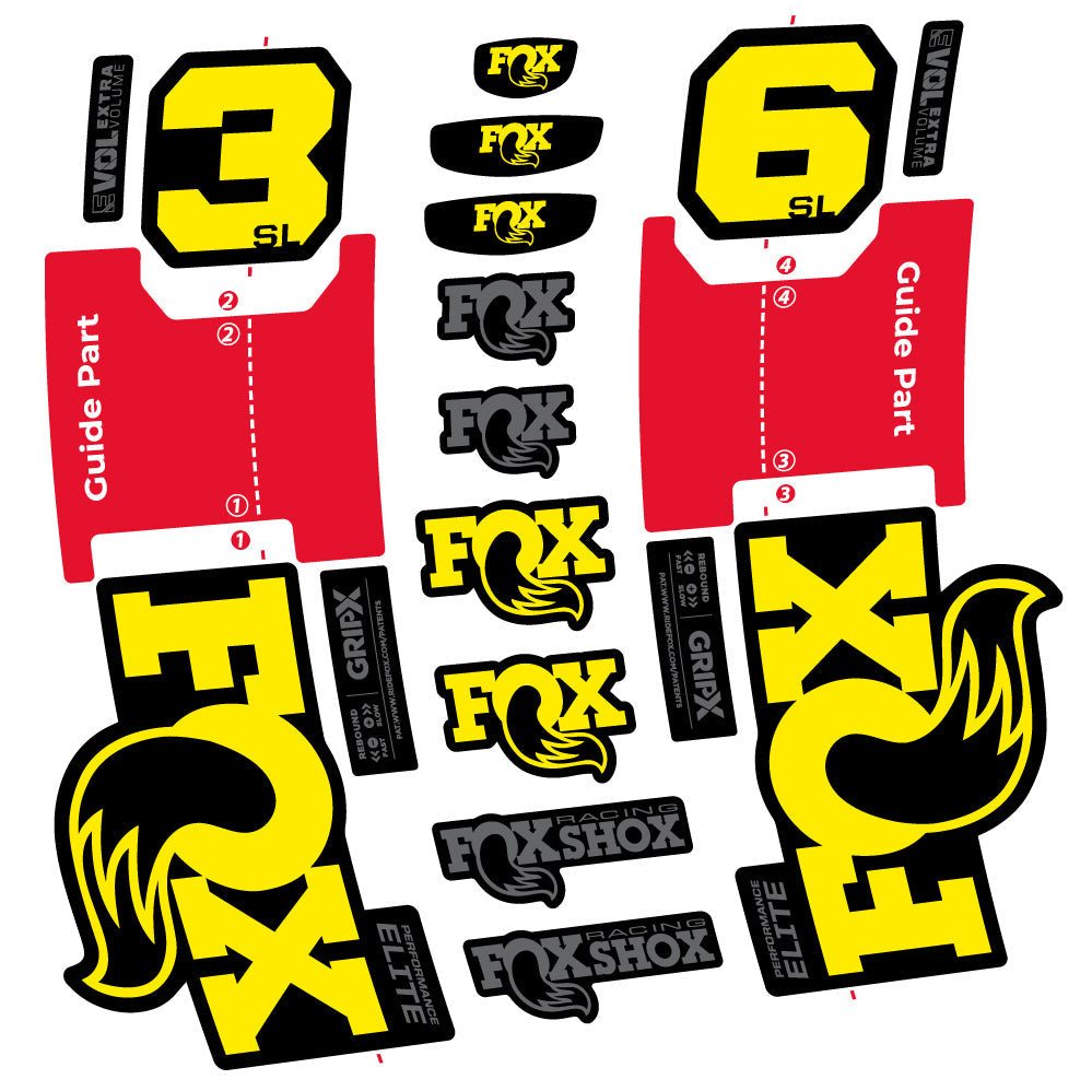 Autocollant Fox 36 SL Performance Elite, Fourche 29, Vélo vinyle sticker