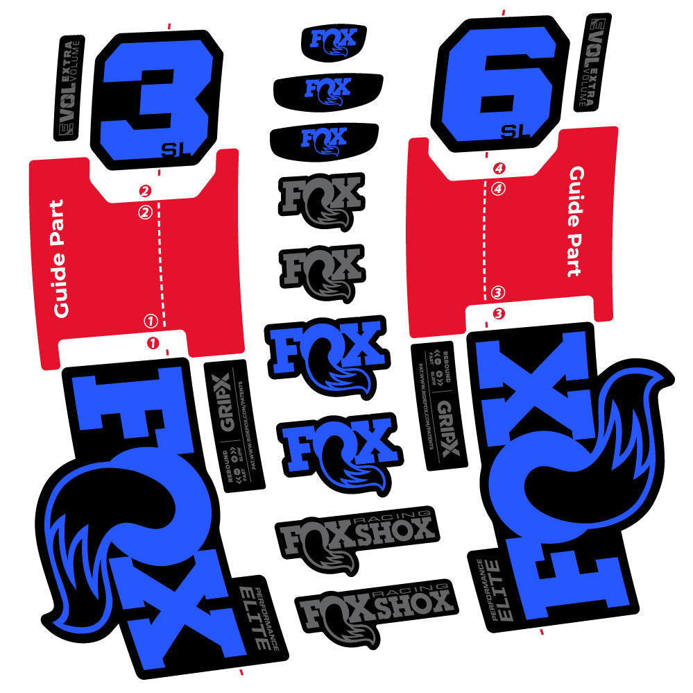 Autocollant Fox 36 SL Performance Elite, Fourche 29, Vélo vinyle sticker