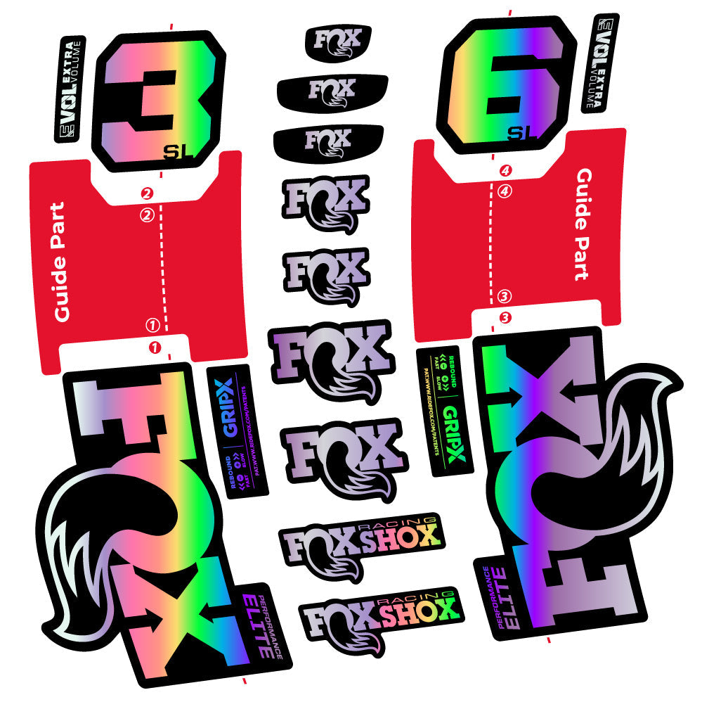 Autocollant Fox 36 SL Performance Elite, Fourche 29, Vélo vinyle sticker
