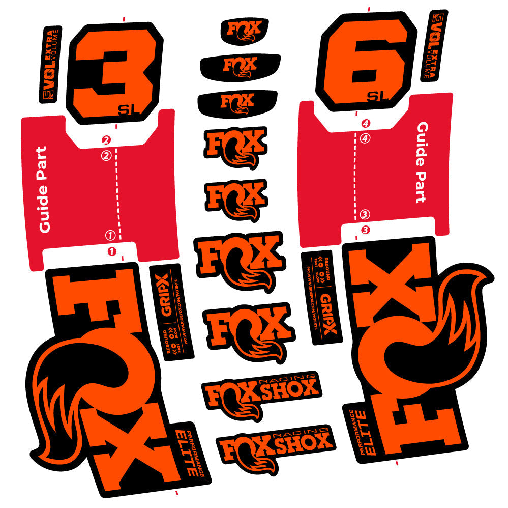 Autocollant Fox 36 SL Performance Elite, Fourche 29, Vélo vinyle sticker