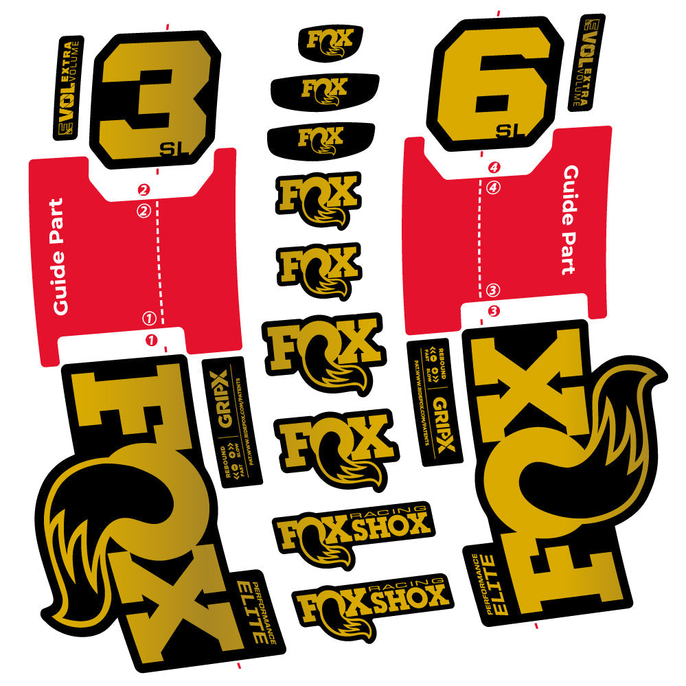 Autocollant Fox 36 SL Performance Elite, Fourche 29, Vélo vinyle sticker
