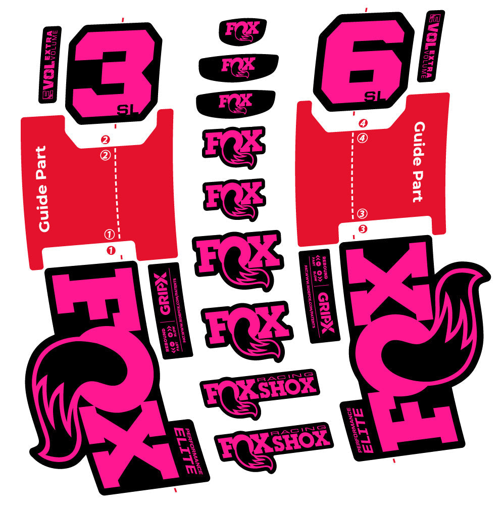 Autocollant Fox 36 SL Performance Elite, Fourche 29, Vélo vinyle sticker