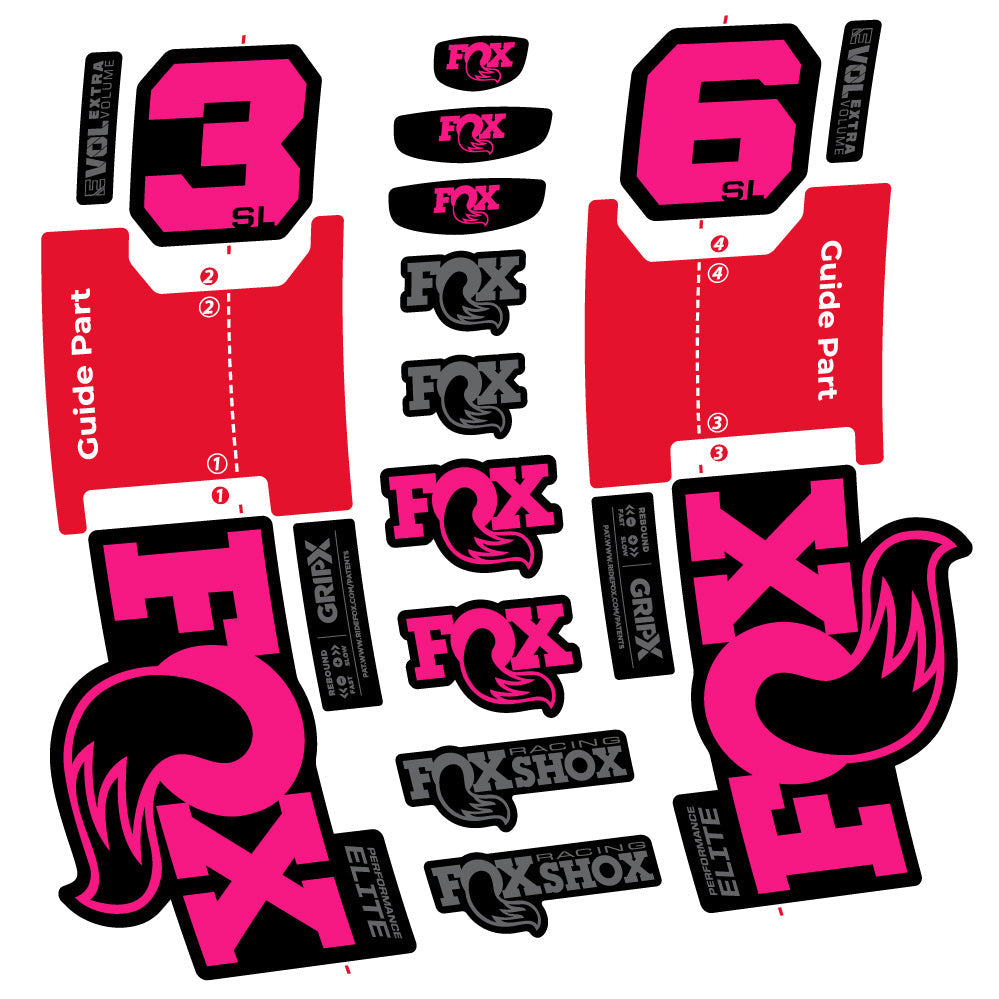 Autocollant Fox 36 SL Performance Elite, Fourche 29, Vélo vinyle sticker
