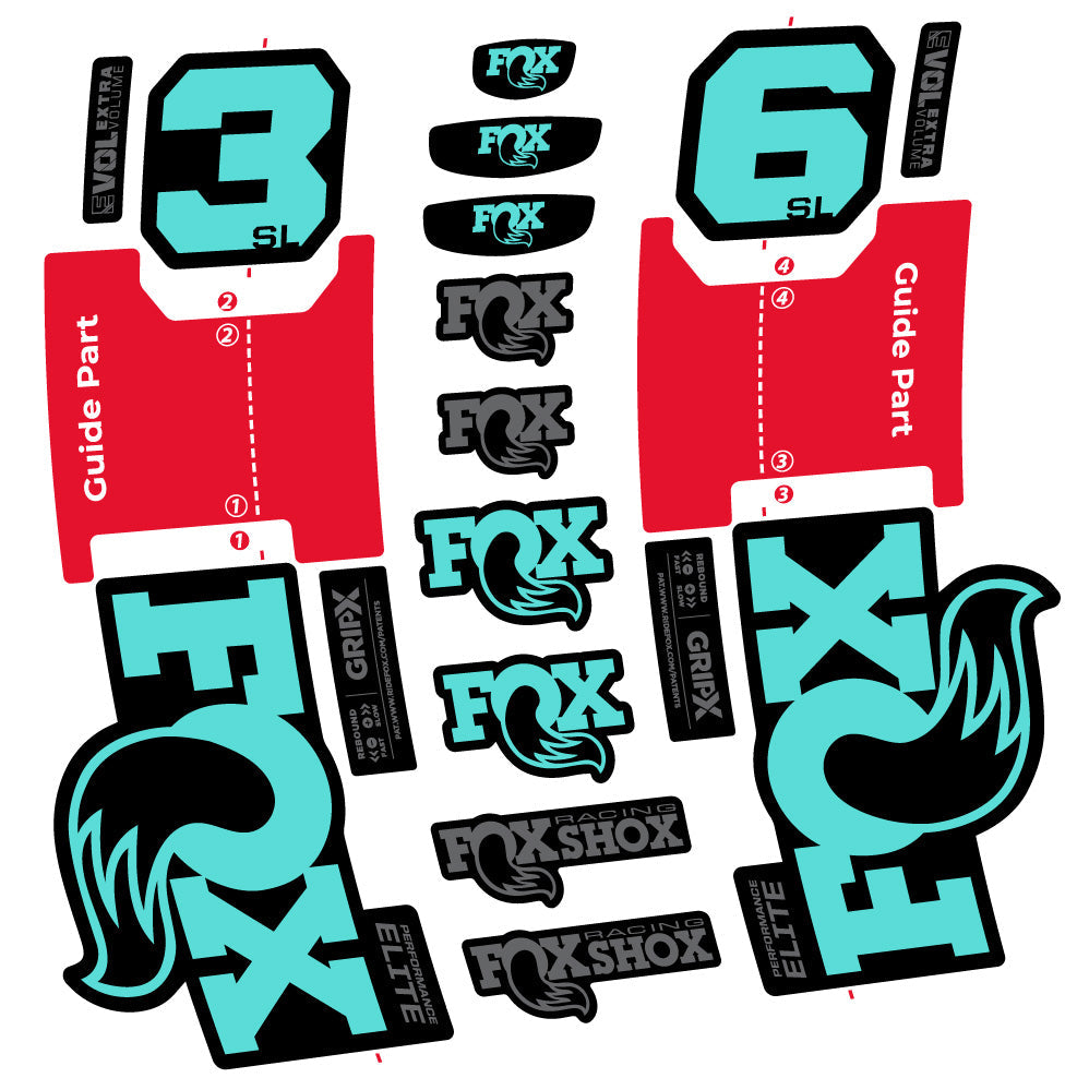 Autocollant Fox 36 SL Performance Elite, Fourche 29, Vélo vinyle sticker