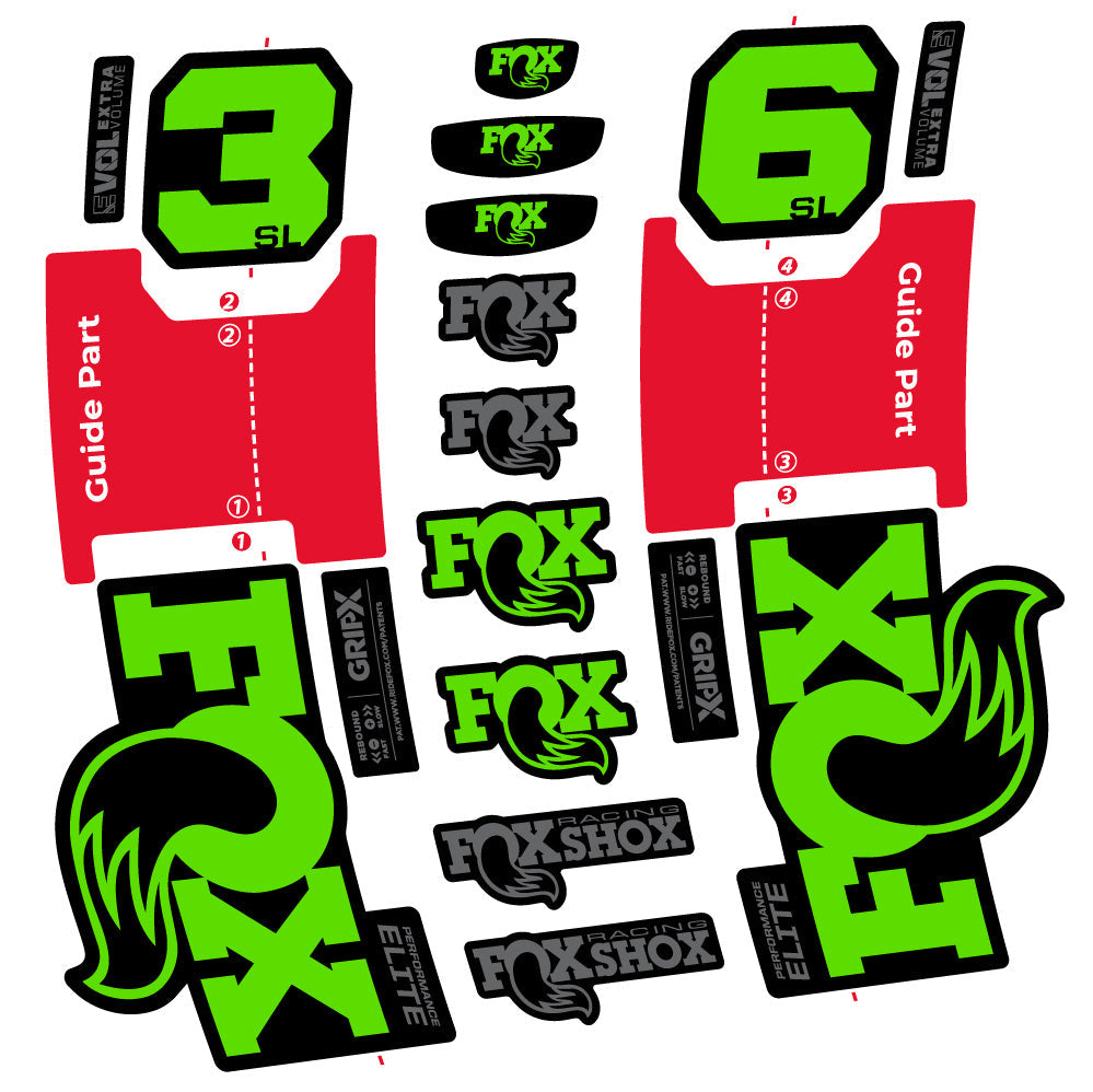 Autocollant Fox 36 SL Performance Elite, Fourche 29, Vélo vinyle sticker