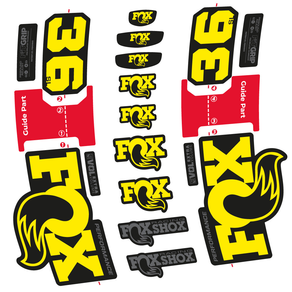 Autocollant Fox 36 SL Performance, Fourche 29, Autocollant Vélo vinyle