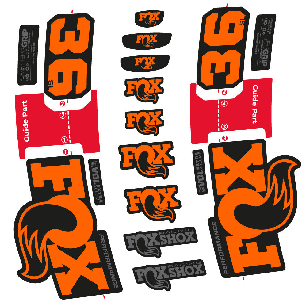 Autocollant Fox 36 SL Performance, Fourche 29, Autocollant Vélo vinyle