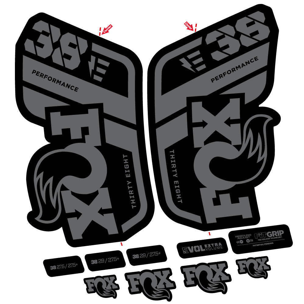 Autocollant Fox 38 Performance E-Vélo, Fourche 29, Vélo vinyle sticker