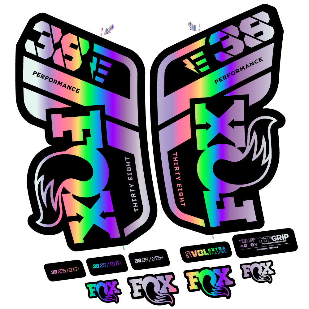 Autocollant Fox 38 Performance E-Vélo, Fourche 29, Vélo vinyle sticker