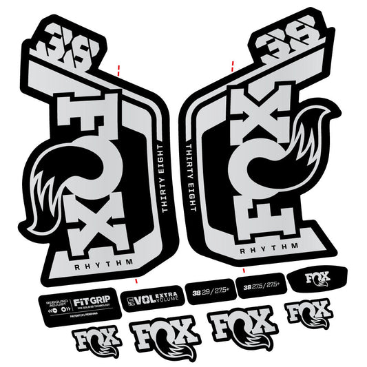 Autocollant Fox Factory 38 Rhythm 2024, Fourche 29, Autocollant Vélo vinyle