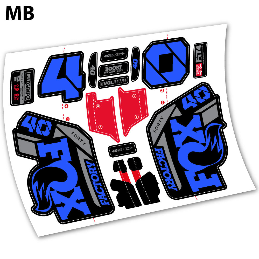 Autocollant, Fox 40 Factory 2021 Stickers, Autocollant Vélo Fourche Vinyle