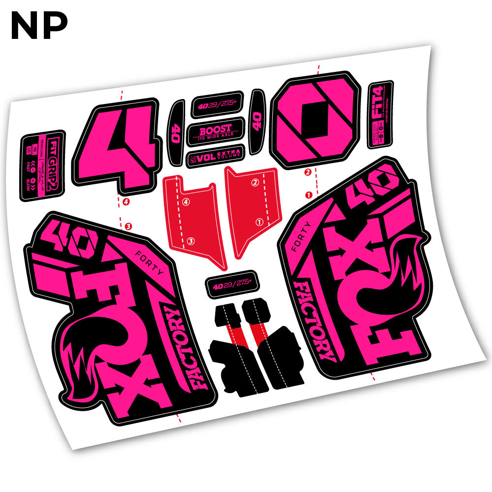Autocollant, Fox 40 Factory 2021 Stickers, Autocollant Vélo Fourche Vinyle