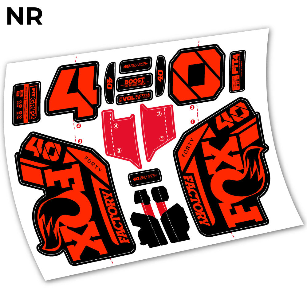 Autocollant, Fox 40 Factory 2021 Stickers, Autocollant Vélo Fourche Vinyle