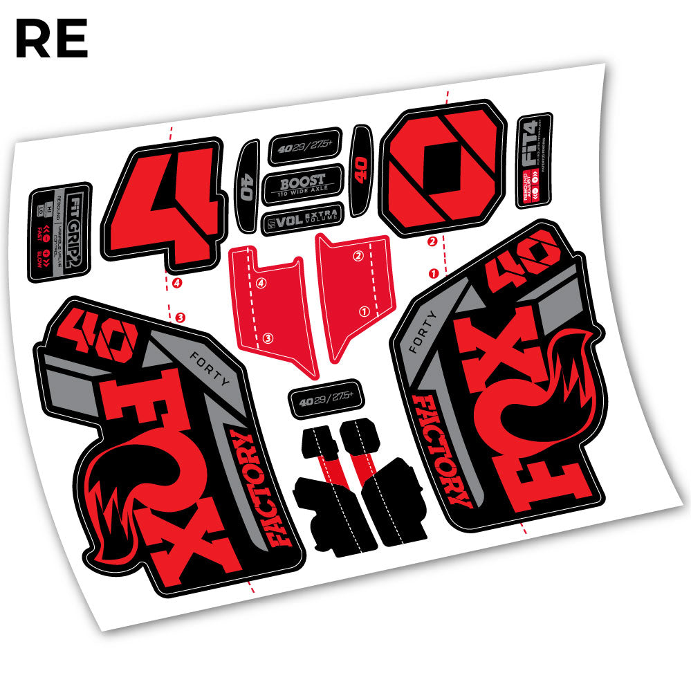 Autocollant, Fox 40 Factory 2021 Stickers, Autocollant Vélo Fourche Vinyle